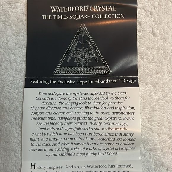 Vintage Waterford Crystal, Times Square Hope for Abundance Ball Ornament, 2001 - Picture 5 of 10